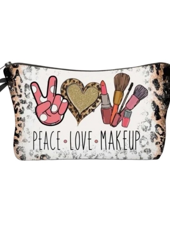 Handbags - 🏷 Leopard ✌🏻♡ 💄 NEW Lettered Graphic Cosmetic Travel Bag